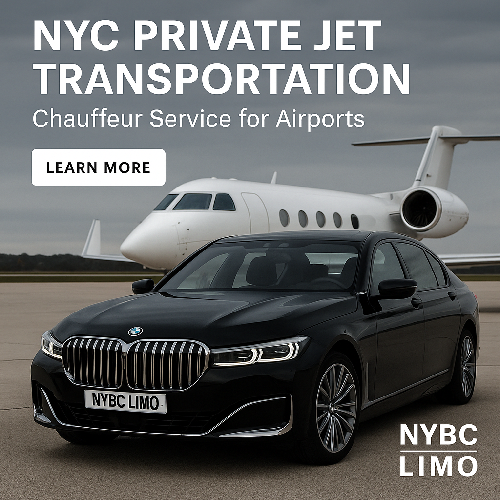 NYC Private Jet Transportation by NYBC Limo – Luxury Chauffeur Service for Airports