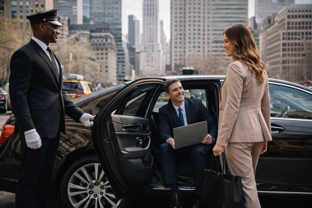 Corporate Black Car Service NYC providing professional chauffeur-driven transportation for March business travel in New York City