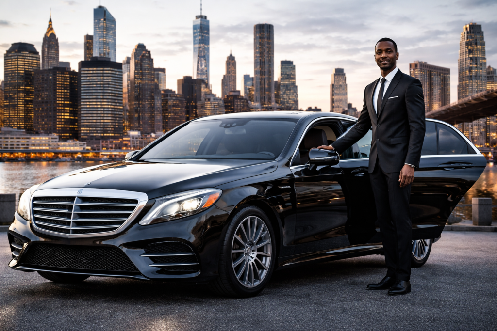 Top-rated black car service NYC with professional executive chauffeur by NYBC