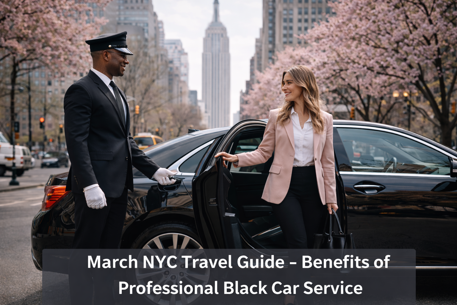 March NYC Travel Guide featuring professional black car service with chauffeur-assisted luxury transportation in New York City